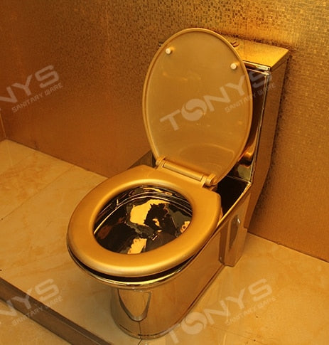 siphon Household hotel Gold toilet sanitary ware toilet seat toilet water saving pumping toilet gold closestool CT838