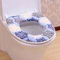 Soft Toilet Seat Cover Sticky Toilet Mat Warm Toilet Seat Heated Closestool Pad Washable Toilet Seat Cover